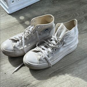 Converse White High Top Canvas Sneakers